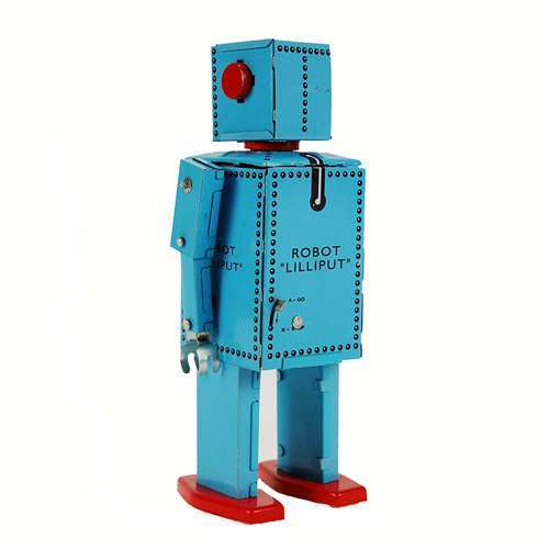 blikken speelgoed robot blauw